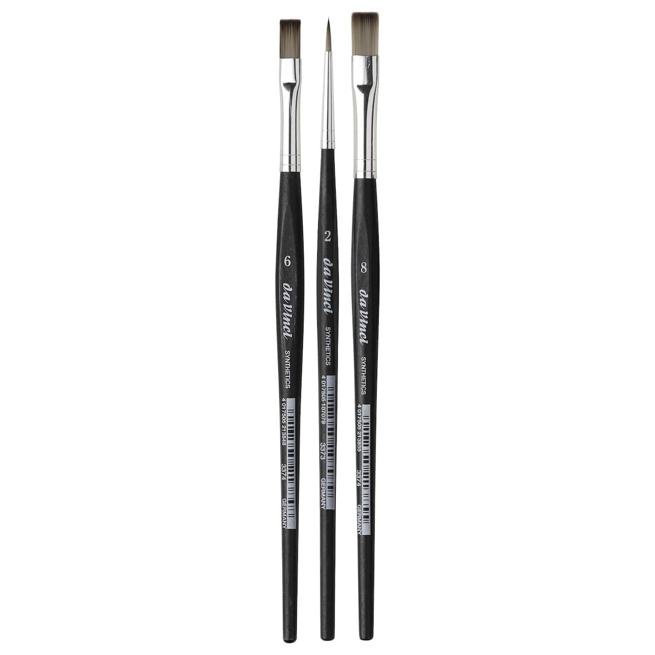 da Vinci SYNTHETICS 3 Piece Face Painting Brush Set